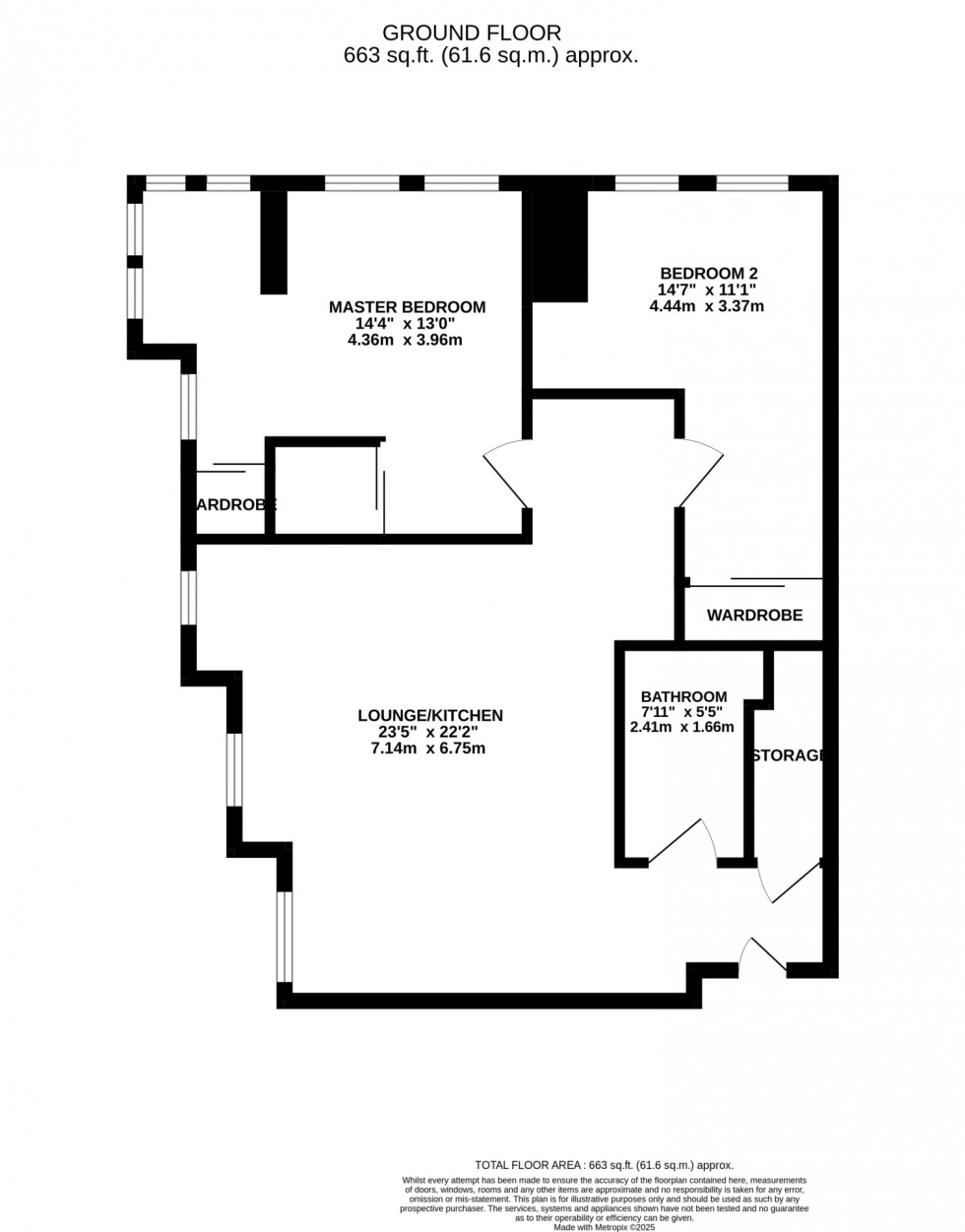 Floorplan for Hadrians Tower, Rutherford Street, Newcastle Upon Tyne, NE4