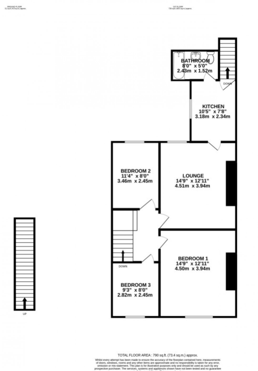 Floorplan for Stowell Terrace, Gateshead, Tyne and Wear, NE10