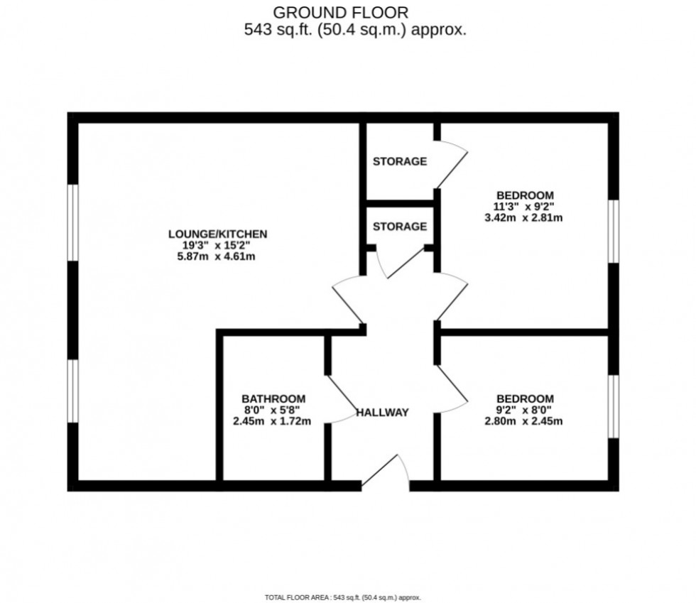 Floorplan for Hartford Street, Newcastle upon Tyne, Tyne and Wear, NE6