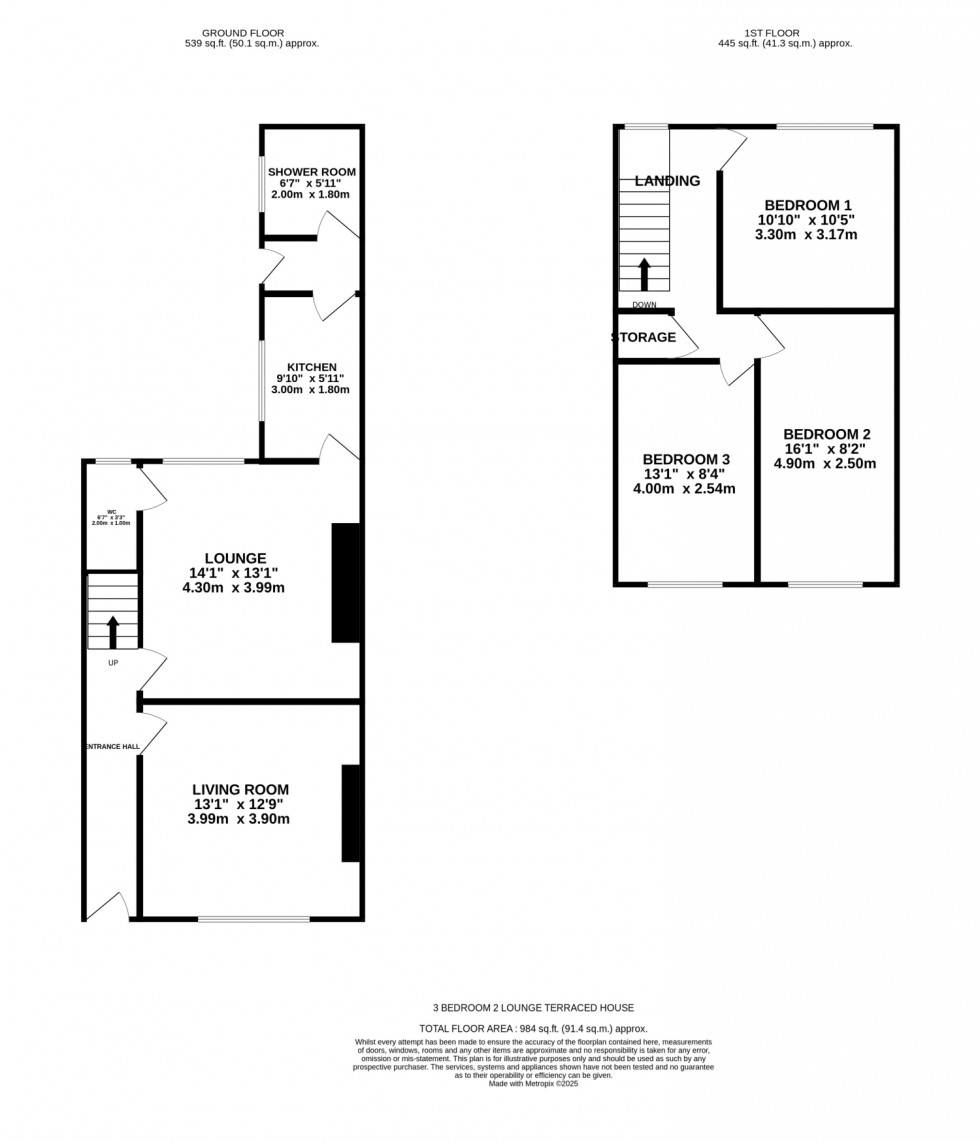 Floorplan for Steavenson Street, Bowburn, Durham, County Durham, DH6