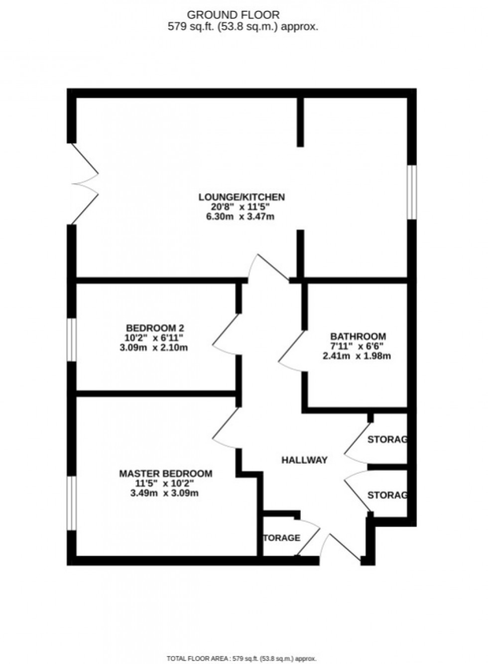 Floorplan for Foxglove Walk, Newcastle Upon Tyne, Tyne and Wear, NE5