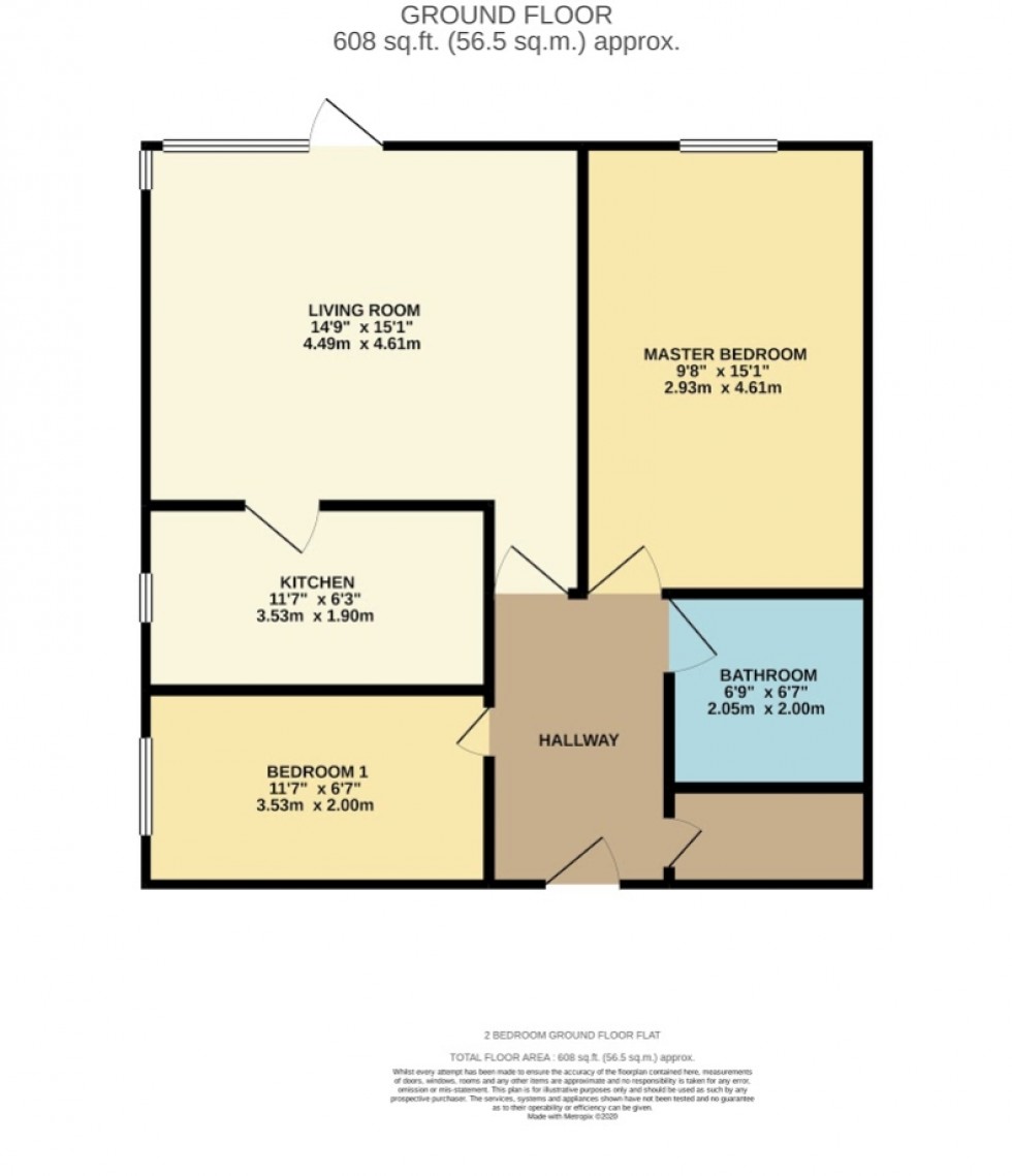 Floorplan for The Mews, City Centre, Newcastle Upon Tyne