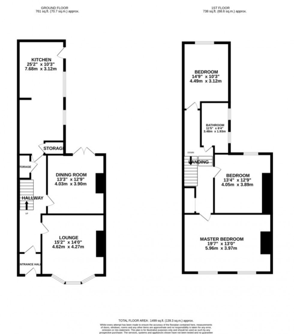Floorplan for Greenbank Road, Darlington, County Durham, DL3